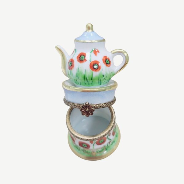 Red Flower Teapot Coffee Pot Online Sale - Image 2