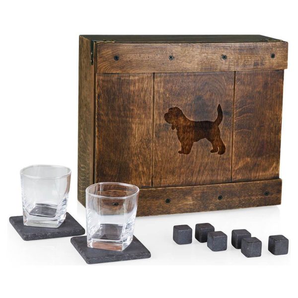 Petit Basset Griffon Vendeen Laser Engraved Whiskey Box Fashion