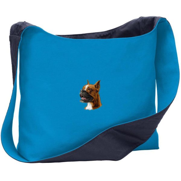 Boxer Embroidered Canvas Sling Bag Online now - Image 2